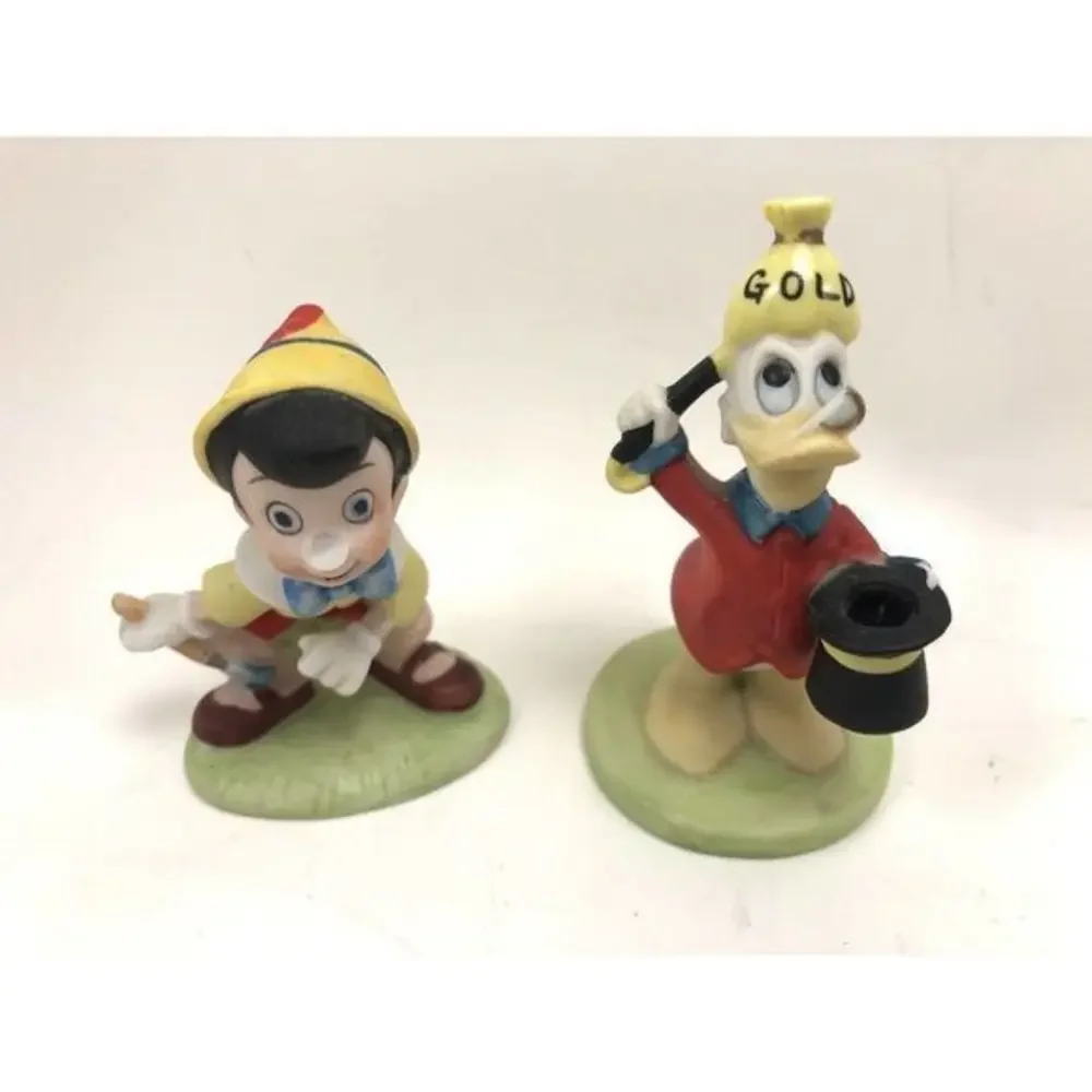 Vintage 1987/88 Disney Collection Pinocchio/Scrooge Porcelain Figurine 3